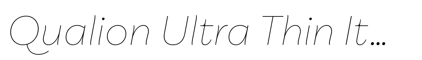 Qualion Ultra Thin Italic